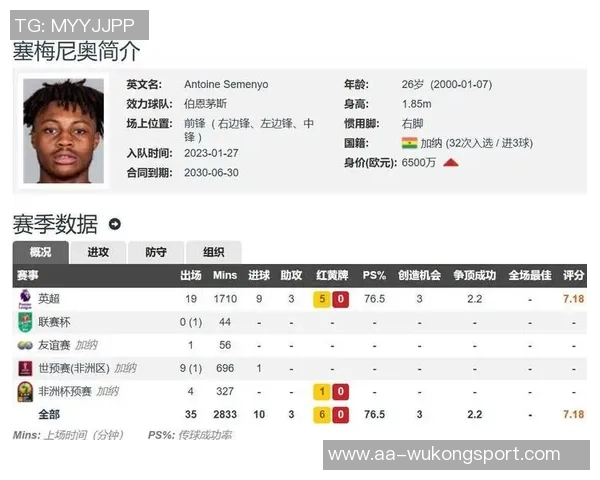 伯恩茅斯成功签下19岁前锋拉扬转会费高达3500万欧元 伯恩茅斯成功签下19岁前锋拉扬转会费高达3500万欧元